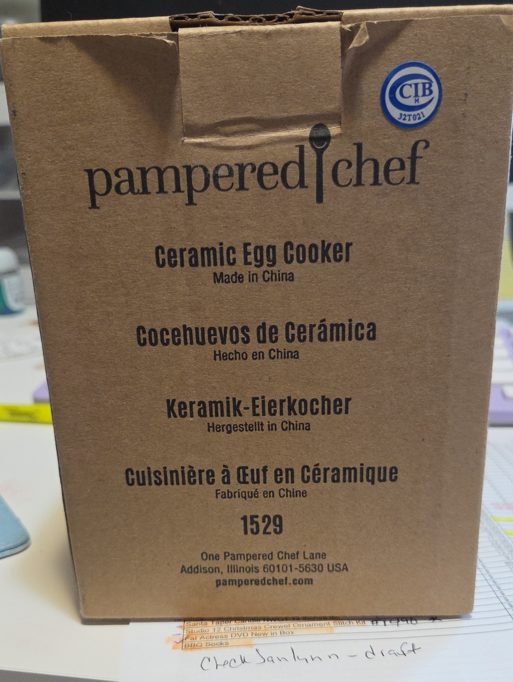Pampered Chef Ceramuc Egg Cooker #1529-New In Box